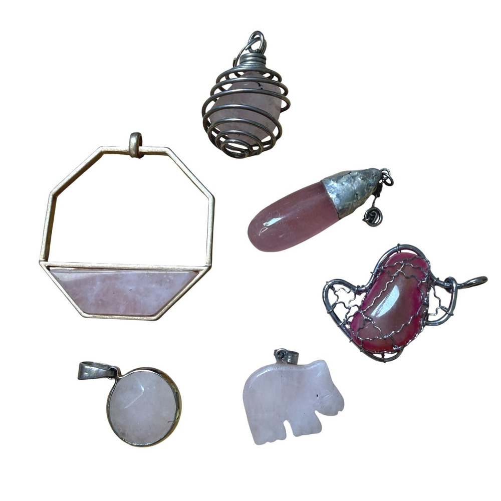 Boho Crystal Spiritual Rose Quartz Lot of 6 Unbranded